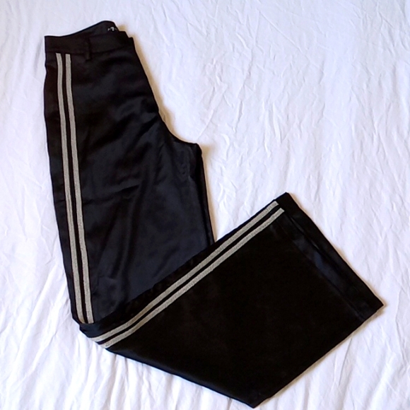 7 For All Mankind Black Pants Satin Size 2 - Picture 1 of 13